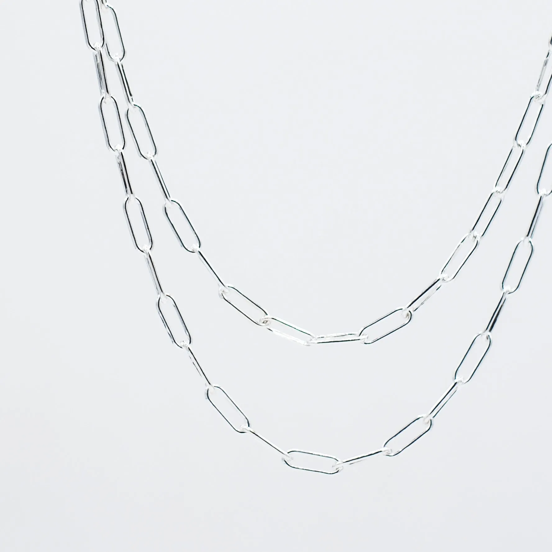 Sterling Silver Medium Paper Clip Layering Chain