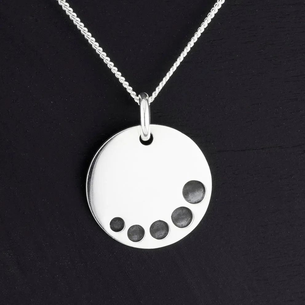 Sterling Silver Round Disc Pendant