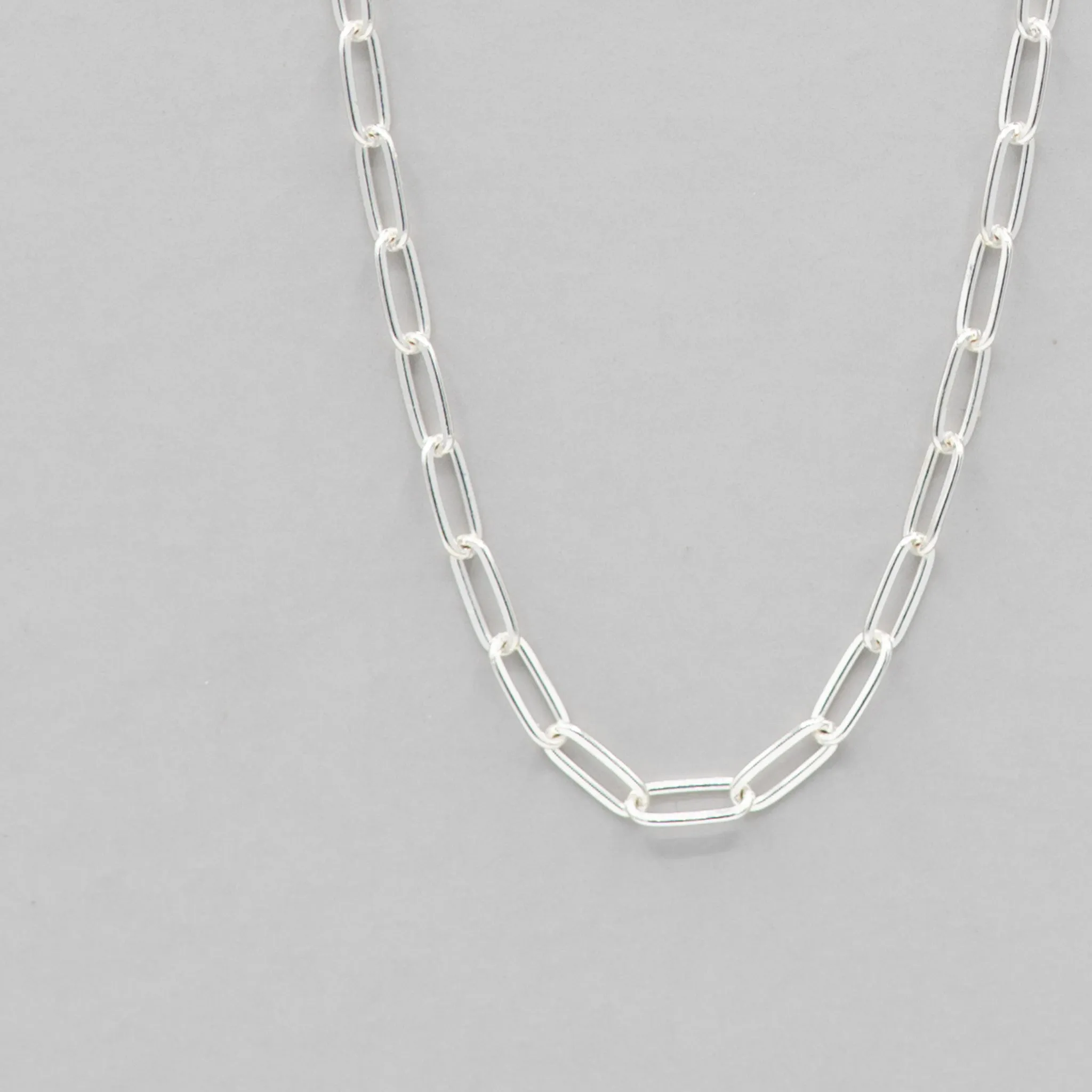Sterling Silver Small Paper Clip Layering Chain