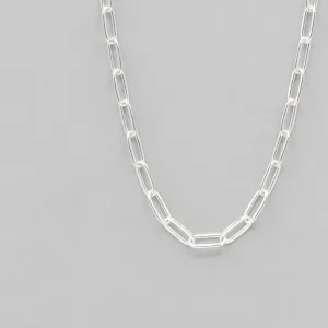 Sterling Silver Small Paper Clip Layering Chain