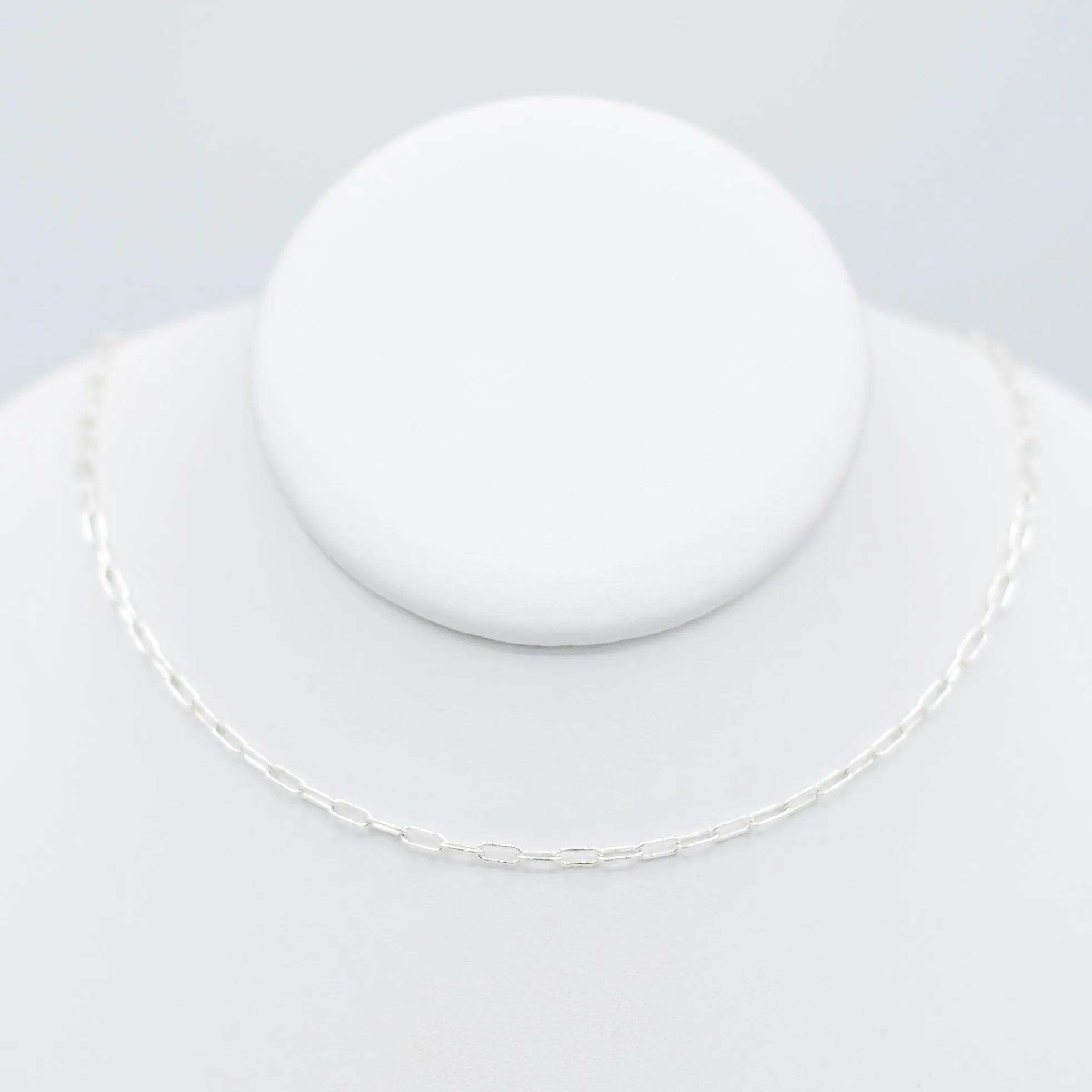 Sterling Silver Small Paper Clip Layering Chain
