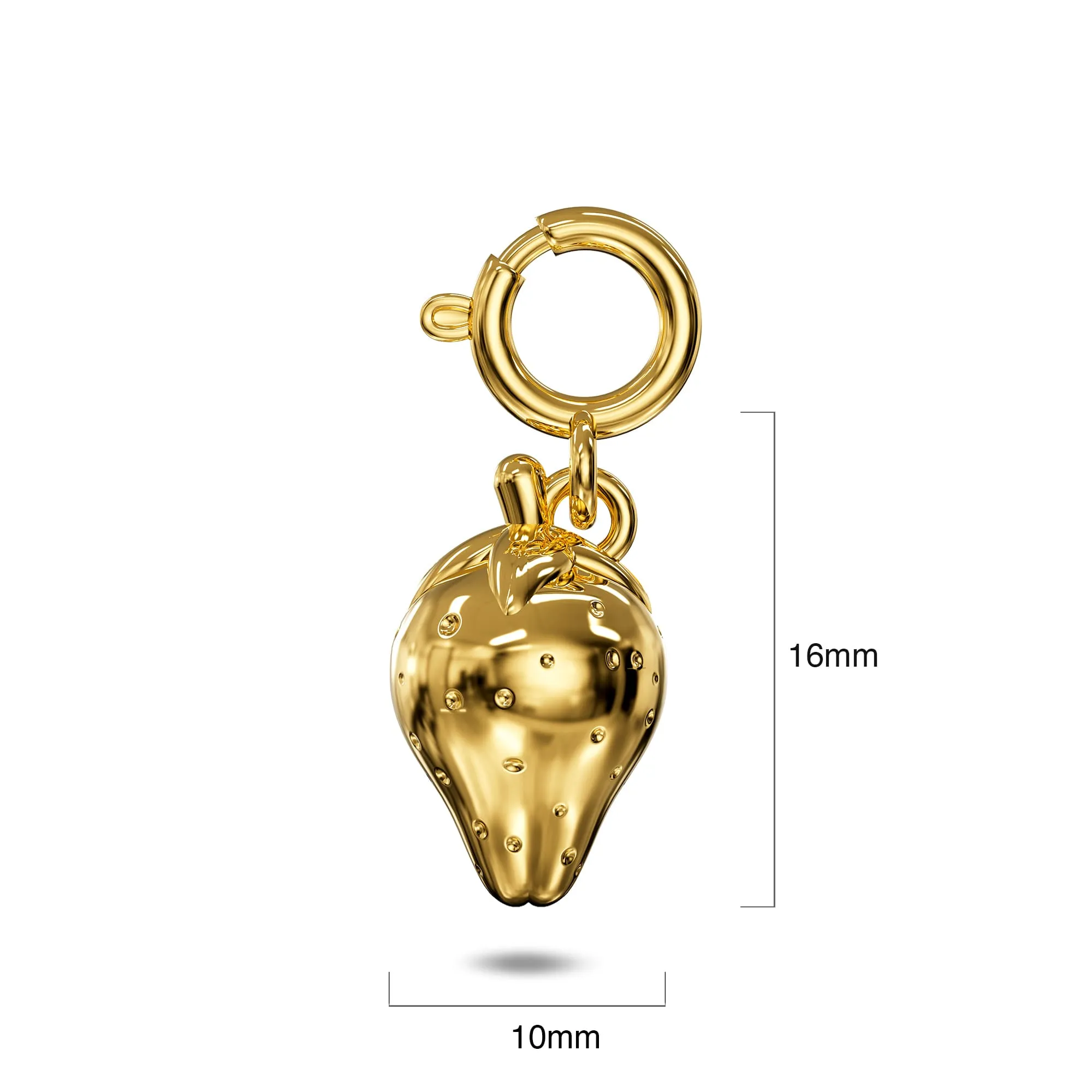 Strawberry Gold Charm Necklace