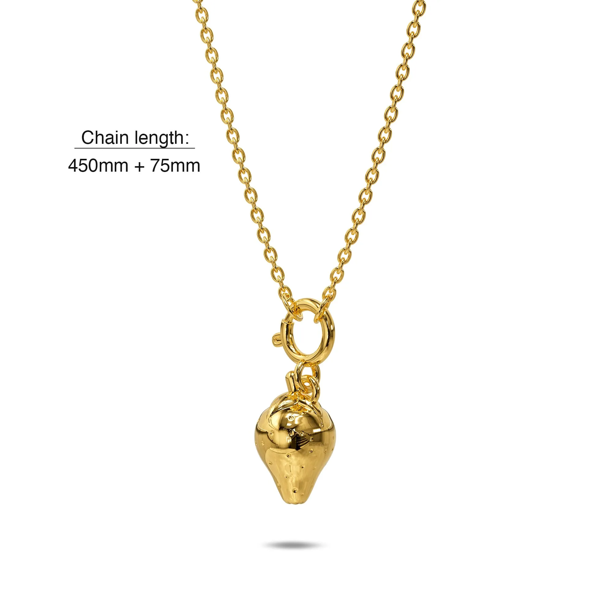Strawberry Gold Charm Necklace