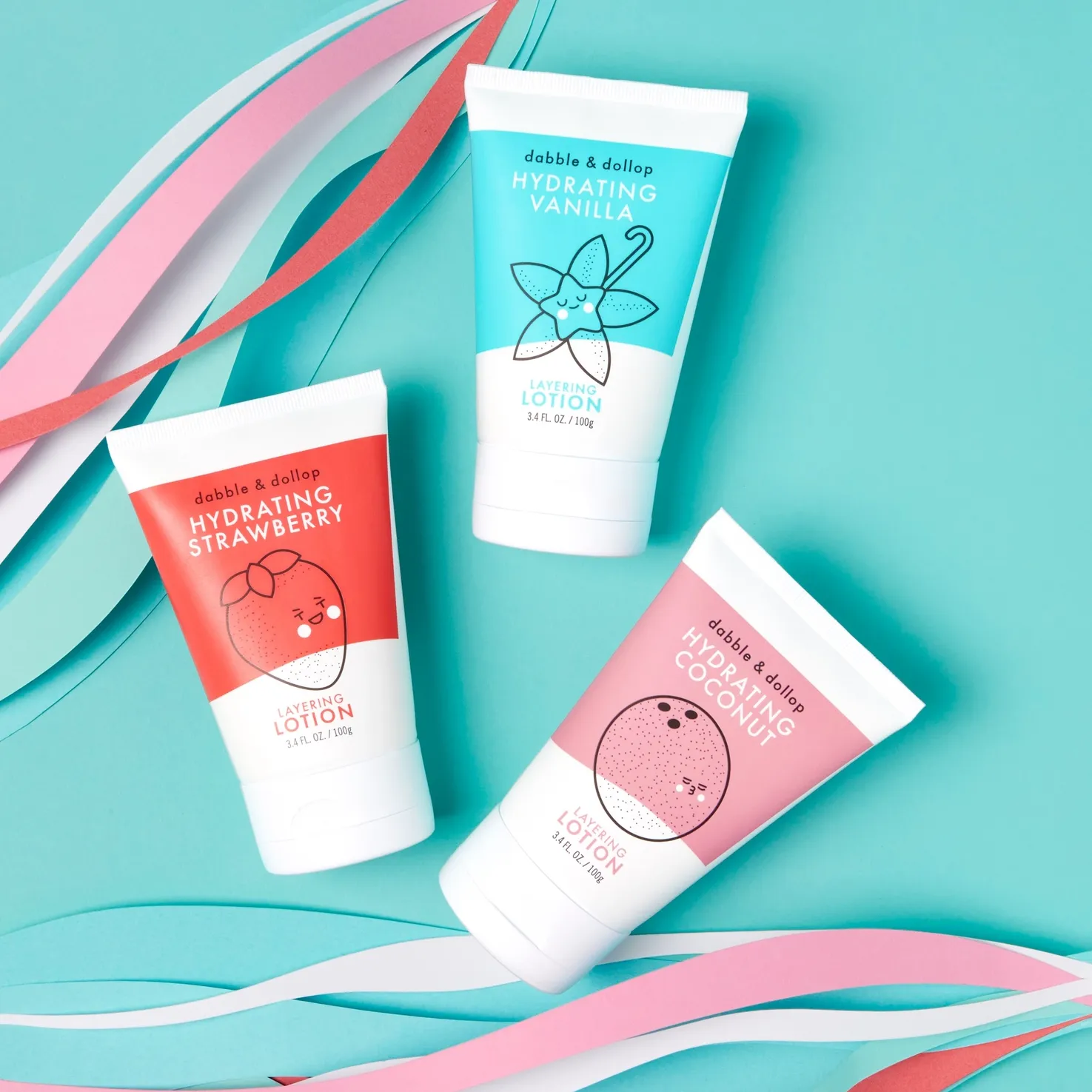 Strawberry Layering Lotions - Dabble & Dollop