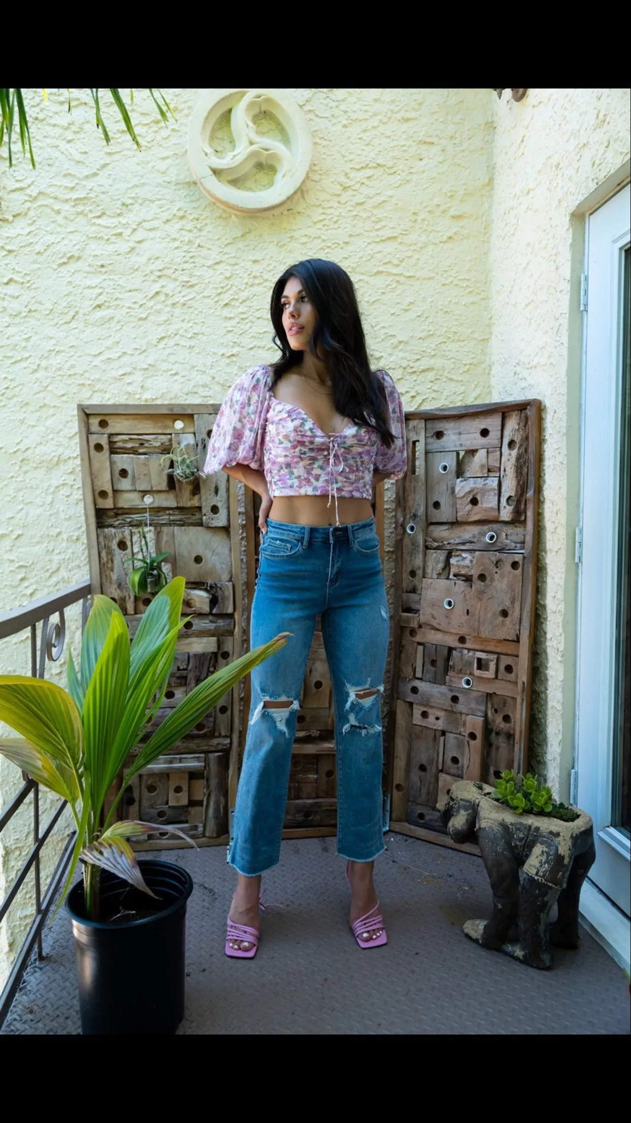 Sunday Funday  Floral Crop Top