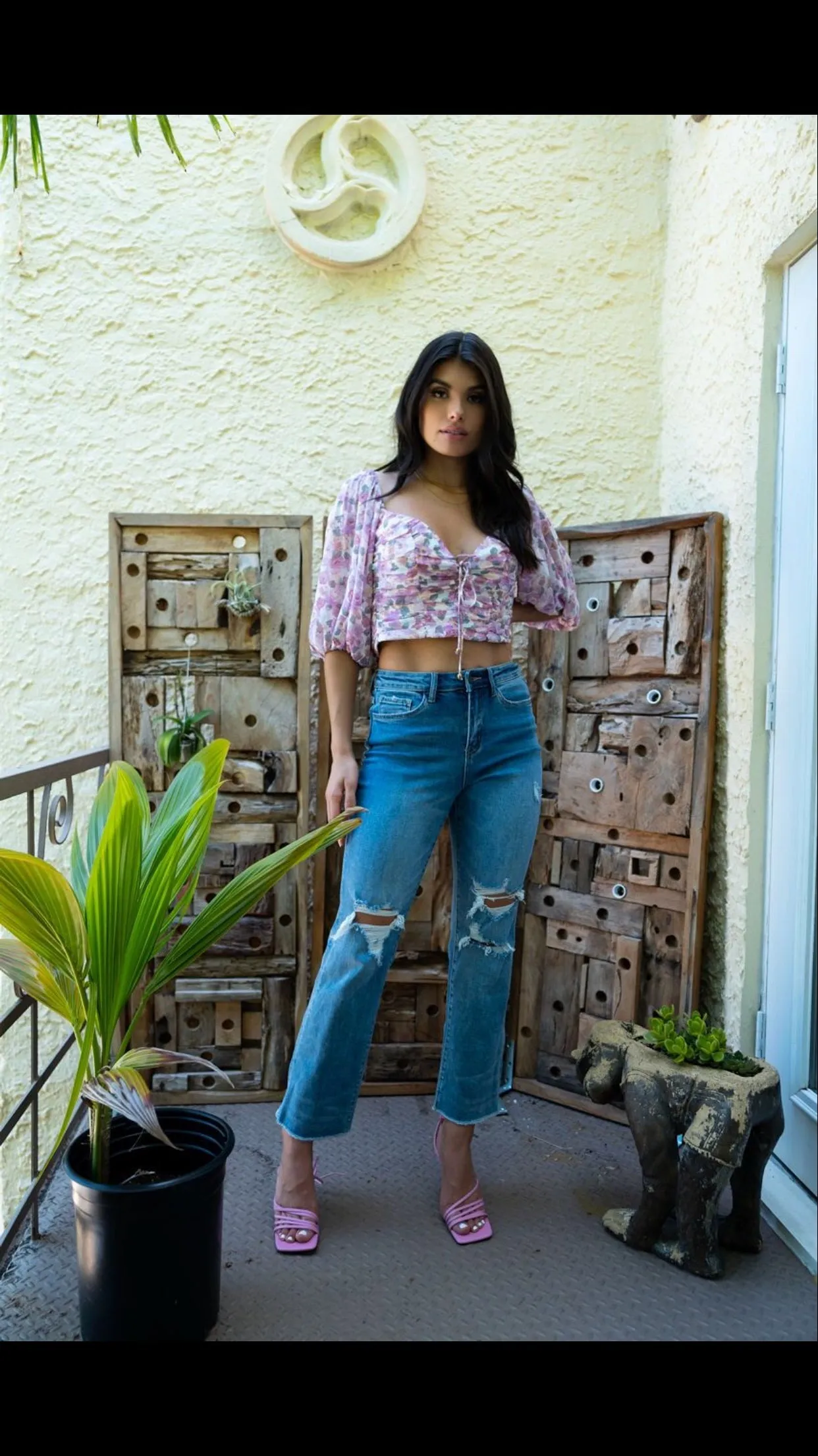 Sunday Funday  Floral Crop Top