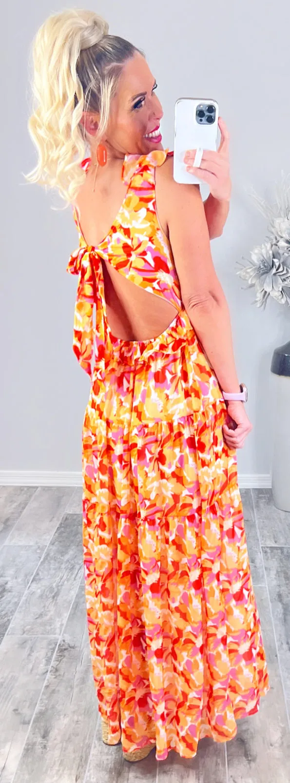 Sunshine Dreaming Open Back Dress