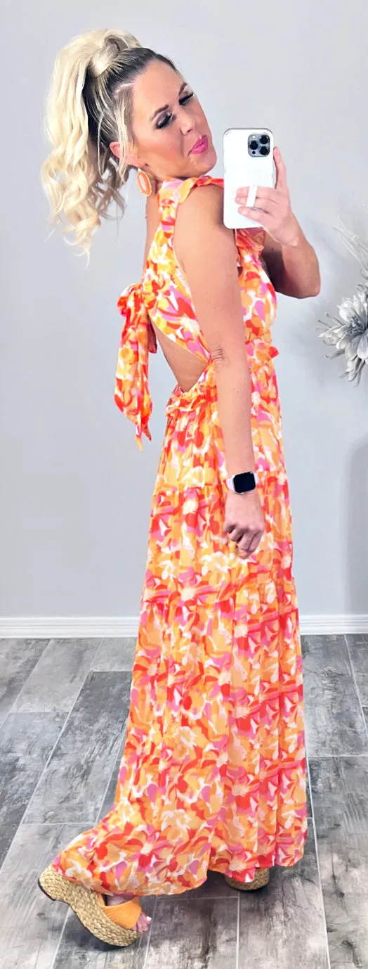 Sunshine Dreaming Open Back Dress