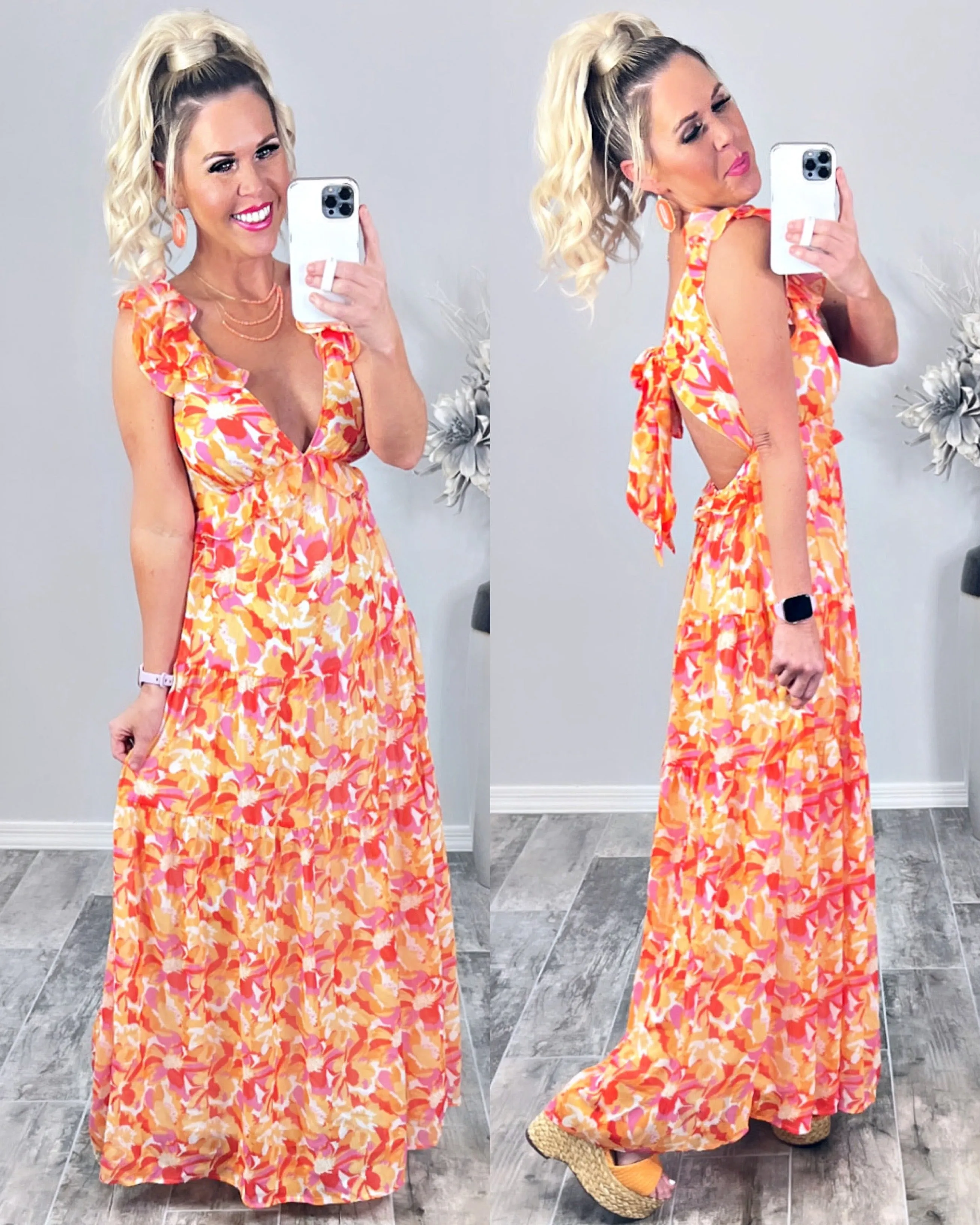 Sunshine Dreaming Open Back Dress