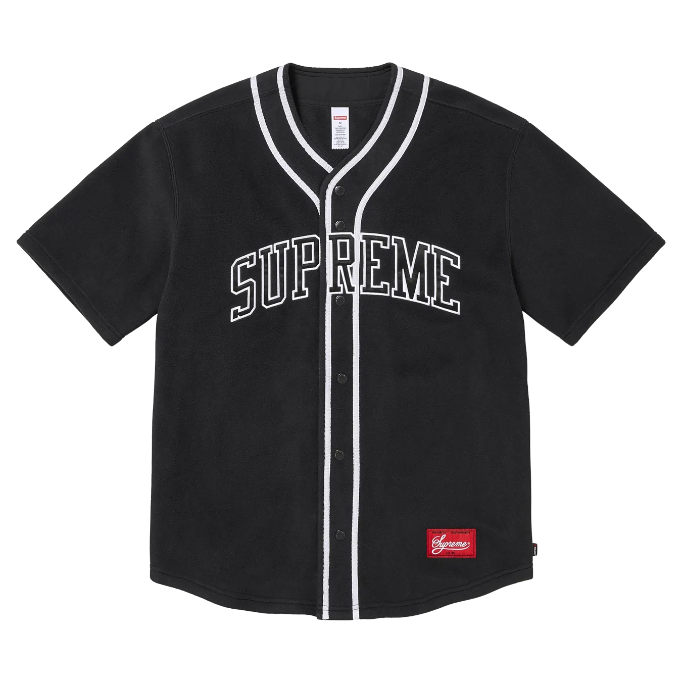 Supreme Polartec Baseball Jersey 'Black'