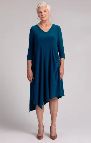 Sympli Slant Pocket Dress - Atlantis