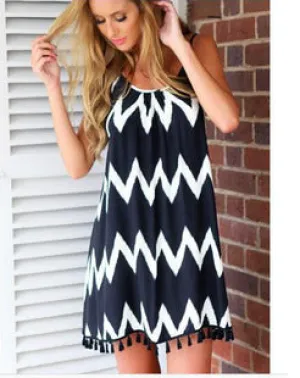 Tassel Sling Short Dress