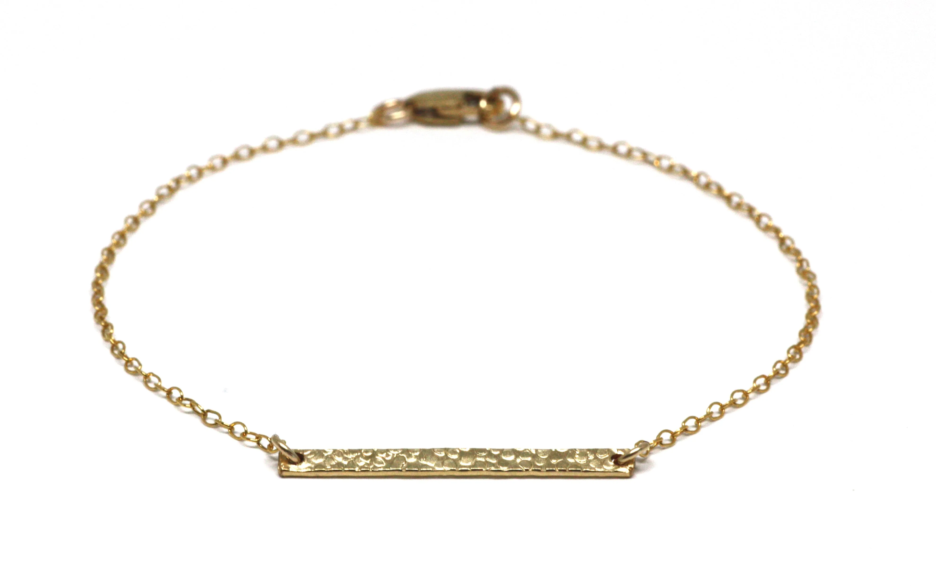 Textured Bar Gold Layering Bracelet