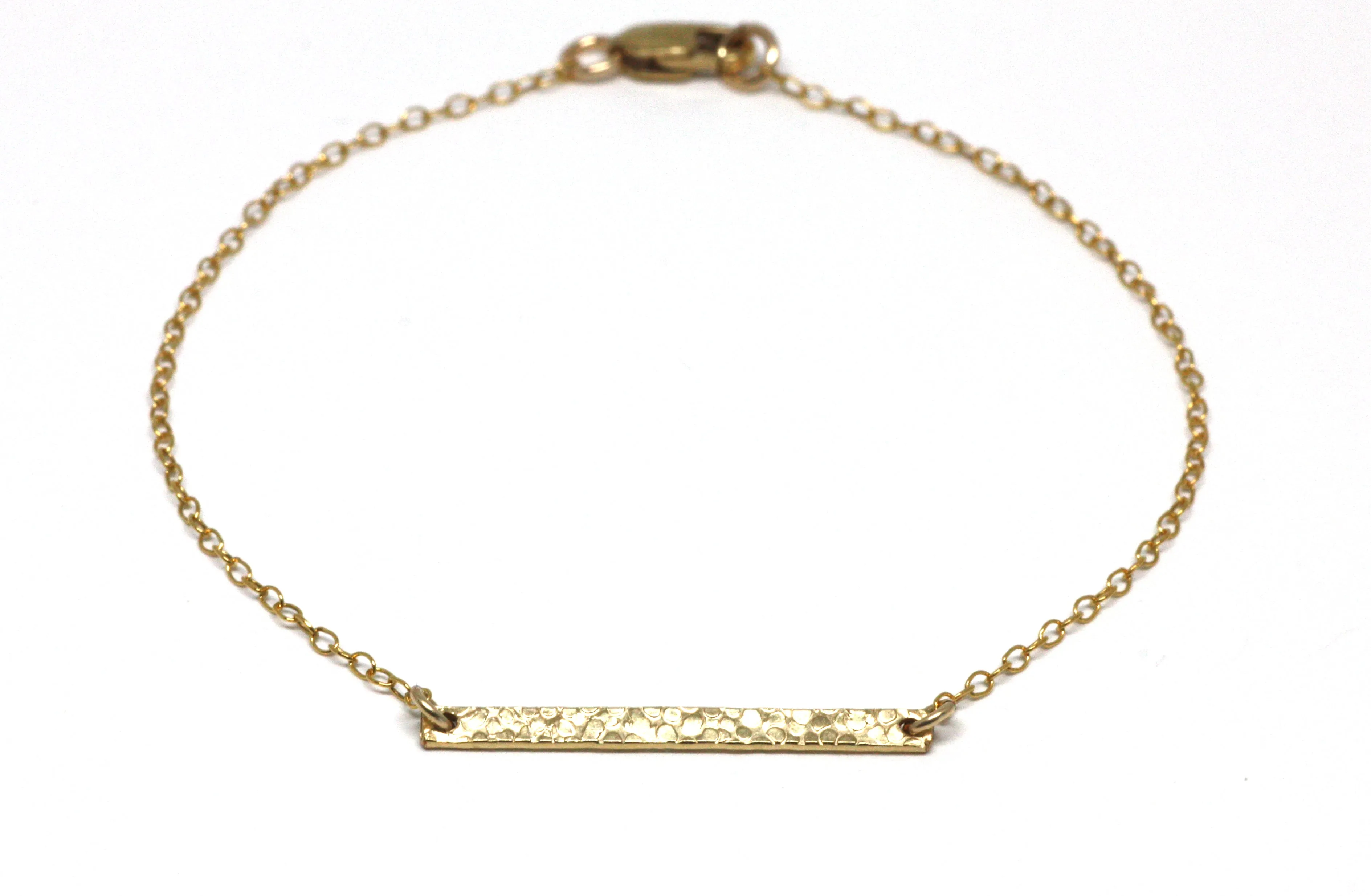Textured Bar Gold Layering Bracelet