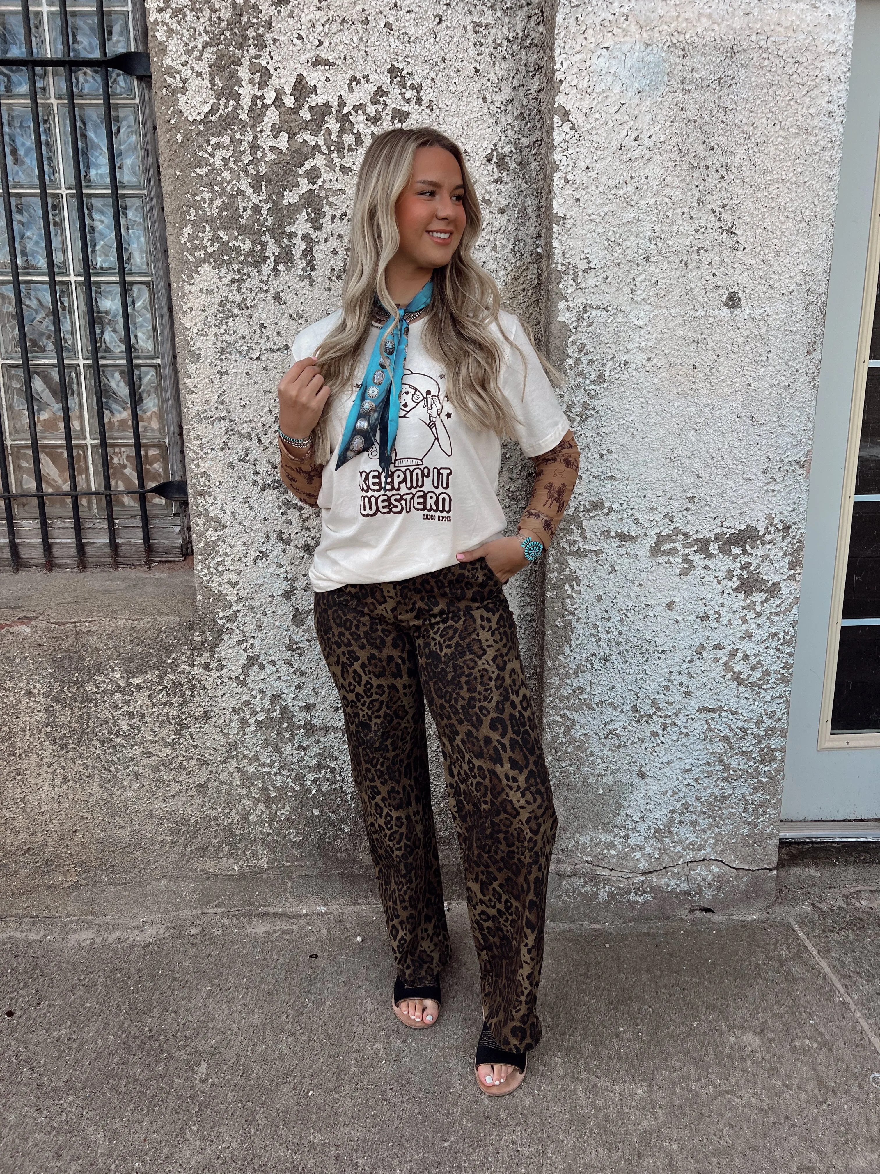 The Better Watch Out Western Mesh Top