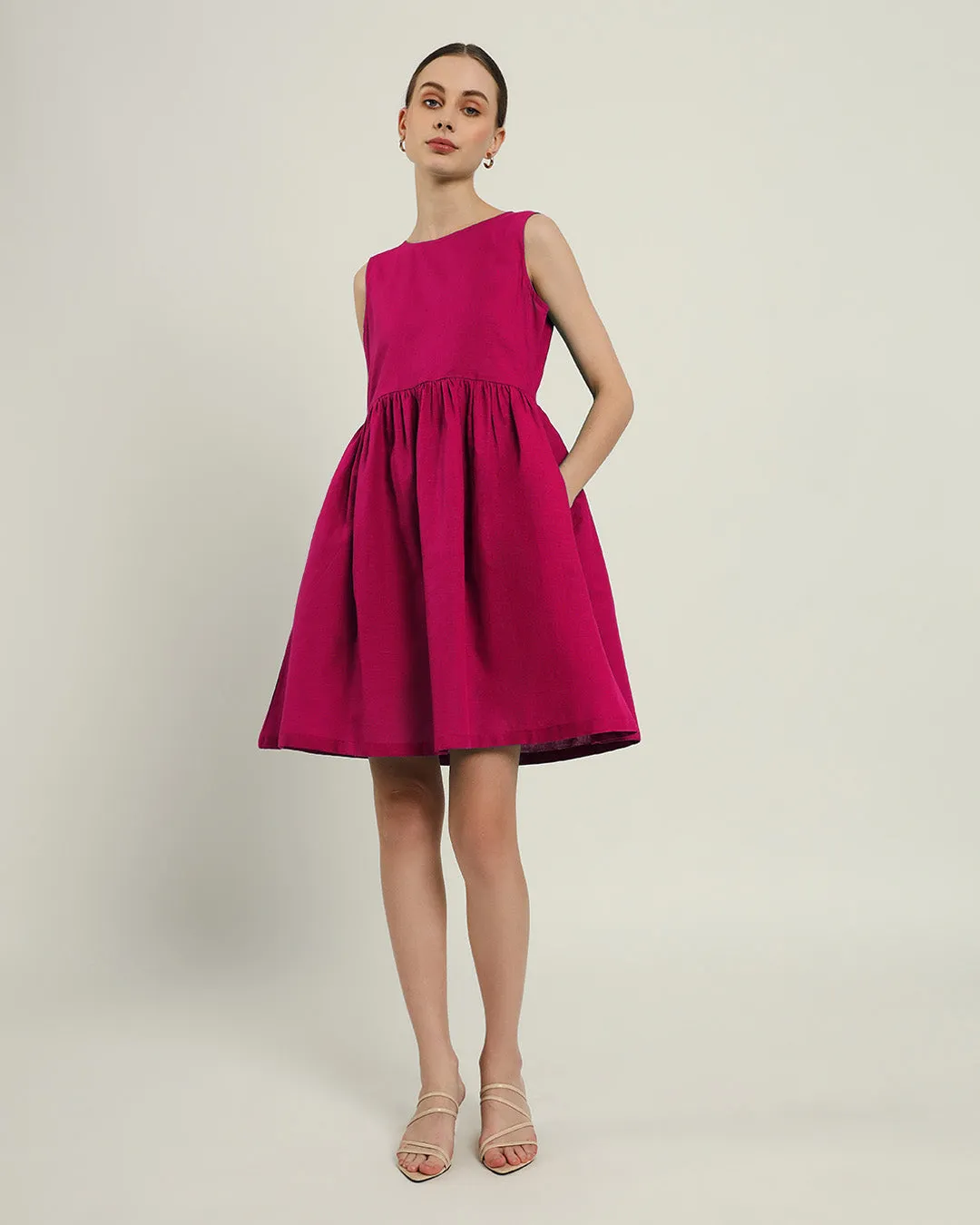 The Chania Berry Cotton Dress
