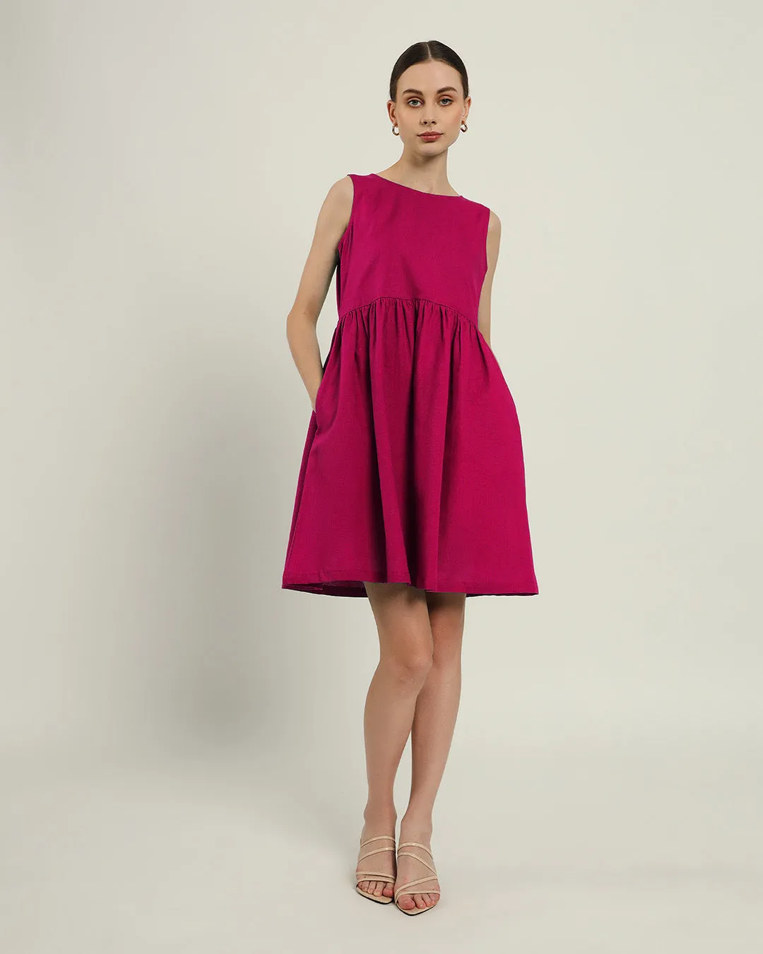 The Chania Berry Cotton Dress