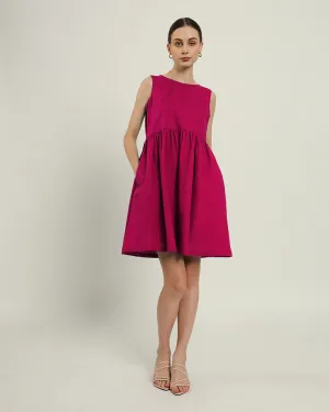 The Chania Berry Cotton Dress