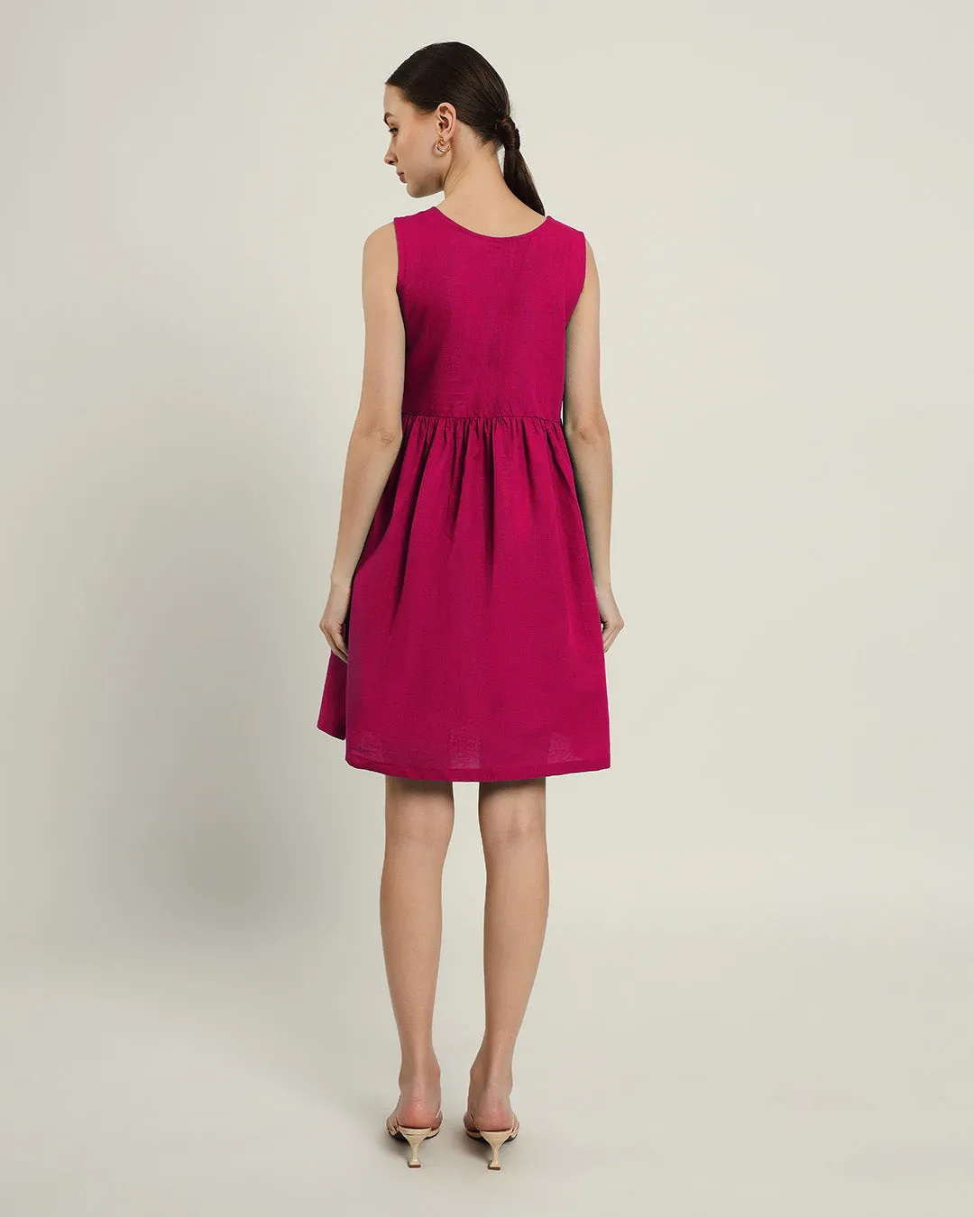 The Chania Berry Cotton Dress