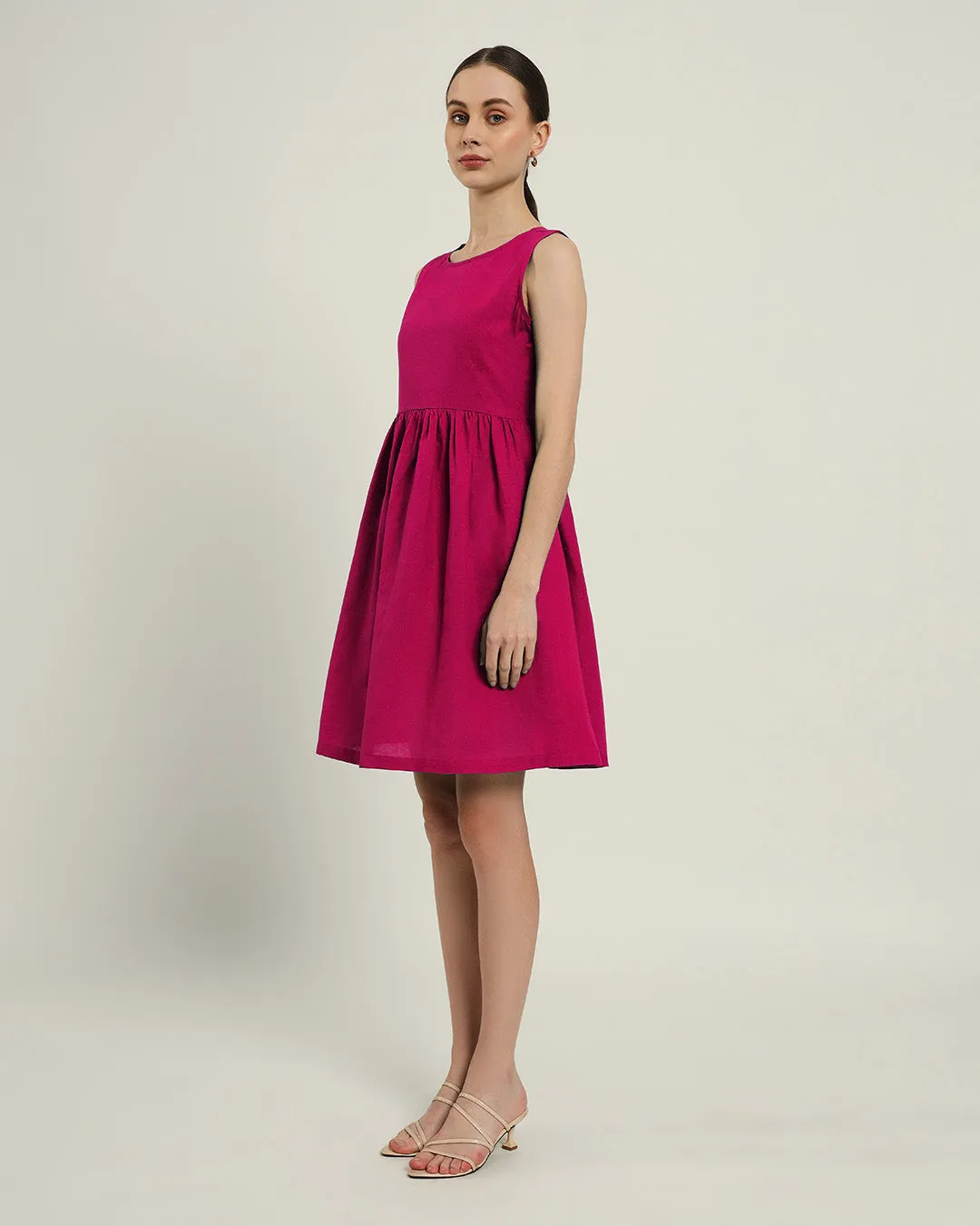 The Chania Berry Cotton Dress