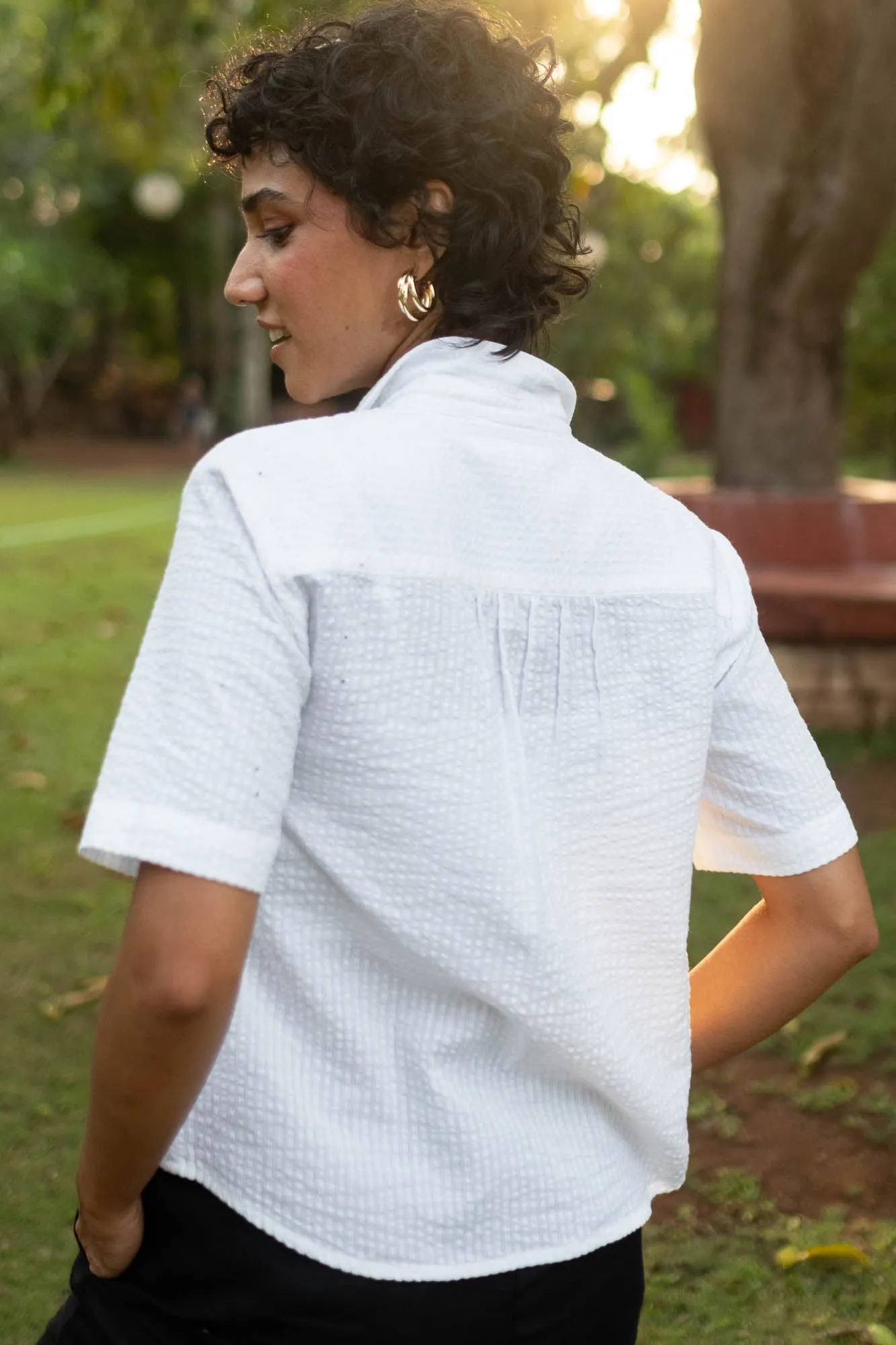 The Seersucker Oversized Shirt