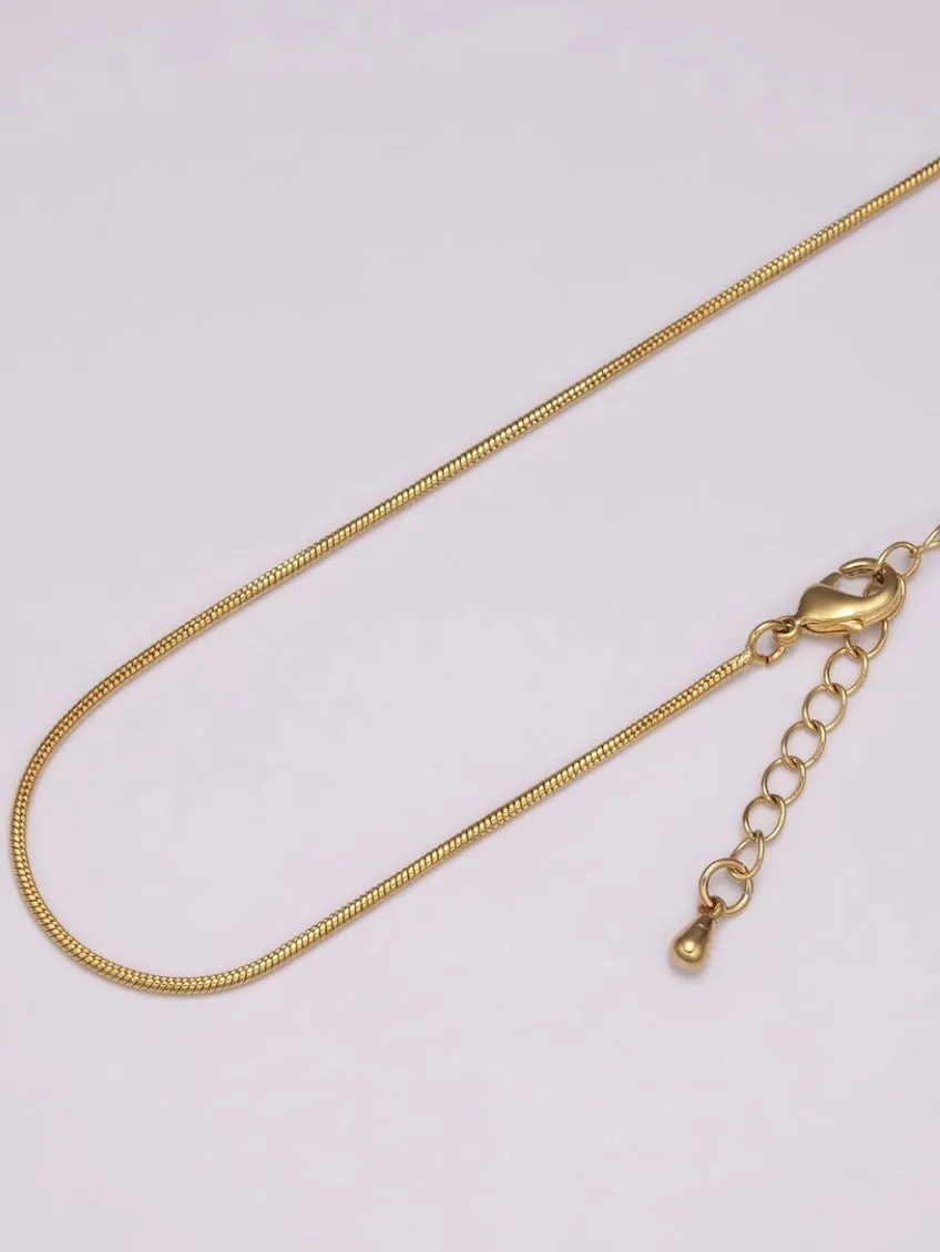 Thin Herringbone Chain Necklace
