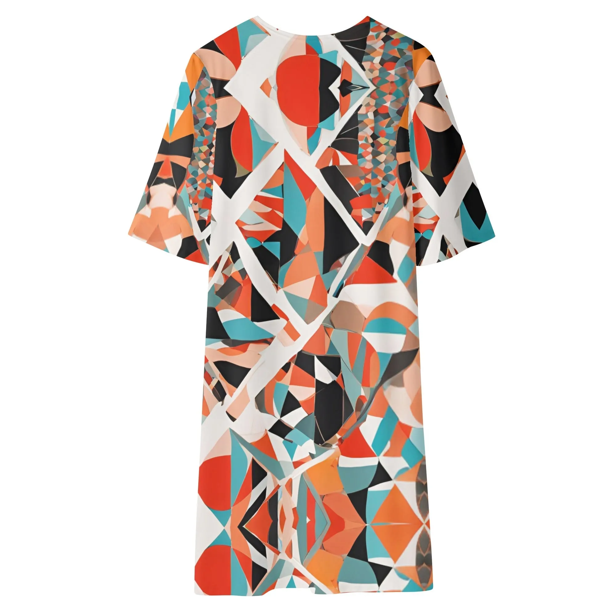 Tokyo Collection: Half Sleeve Abstract Printed Kimono Cardigan