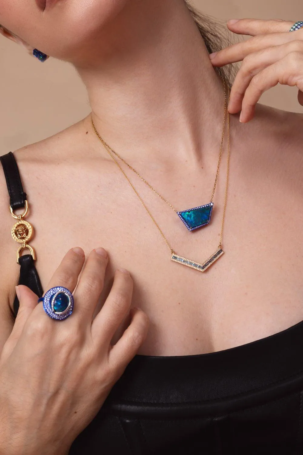 Trapezoid Opal Layering Necklace