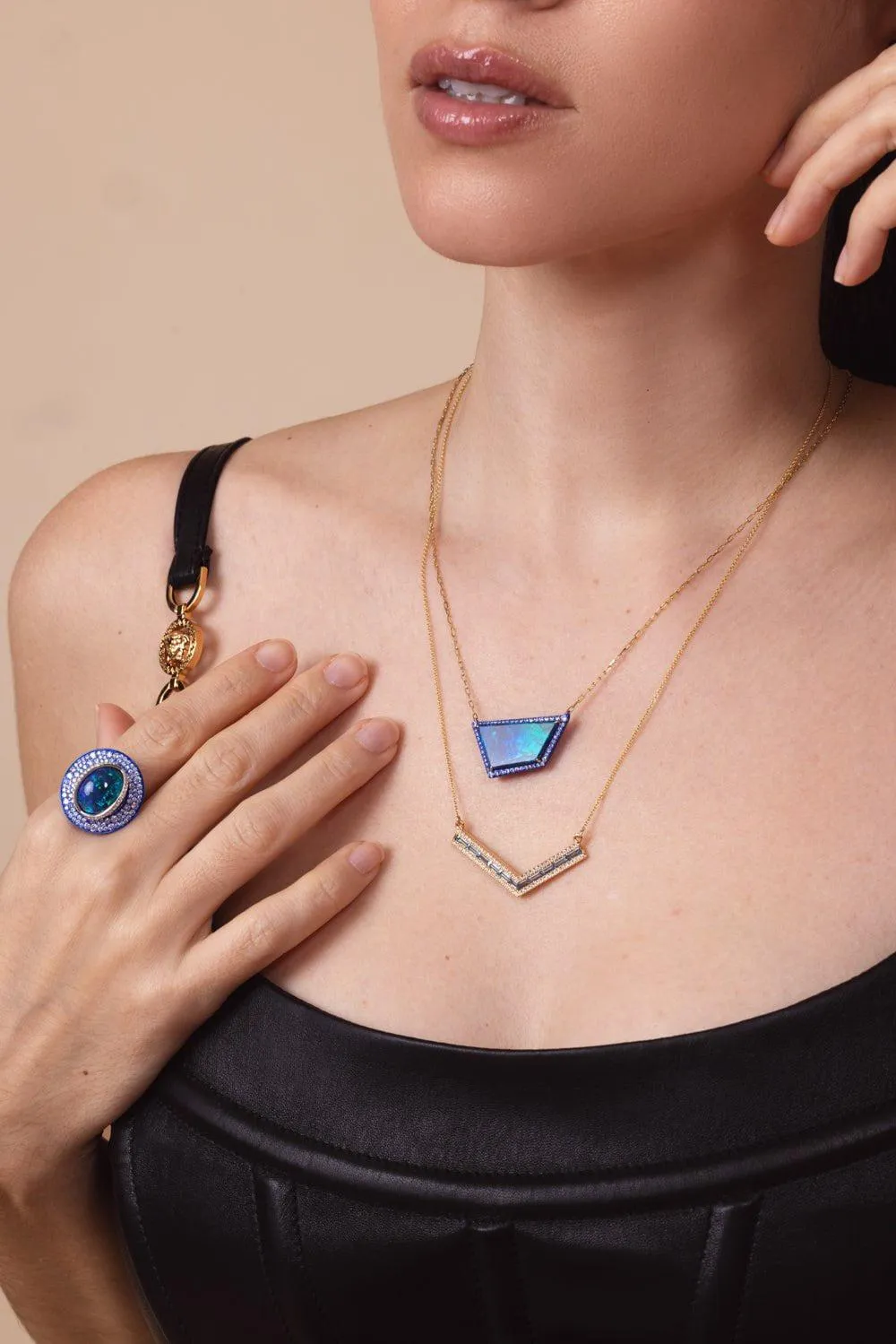 Trapezoid Opal Layering Necklace