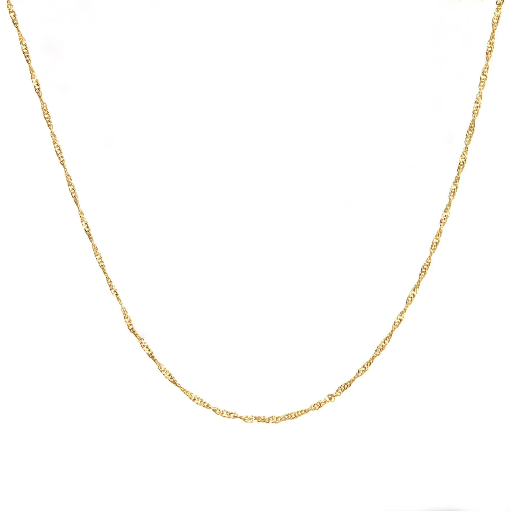 Twisted Gold Chain 19 inches