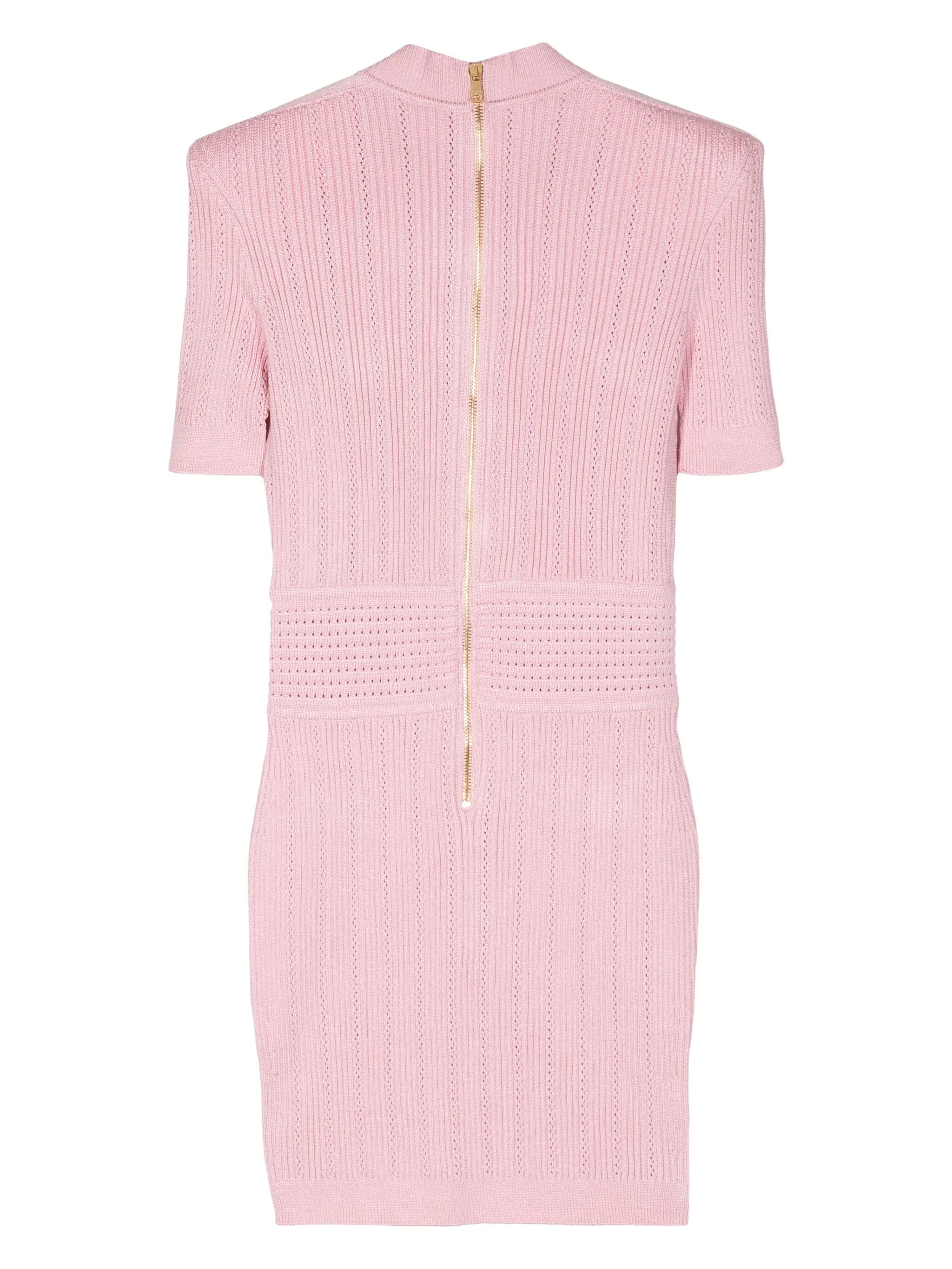V-Neck Knit Short Dress