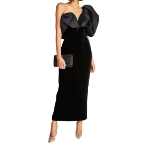 Velvet midi dress