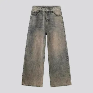 Vintage creased slouchy men's jeans