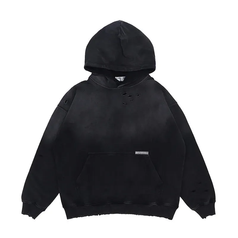 Vintage Gradient Wash Oversized Hoodie