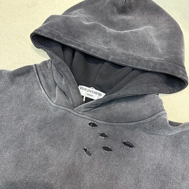 Vintage Gradient Wash Oversized Hoodie