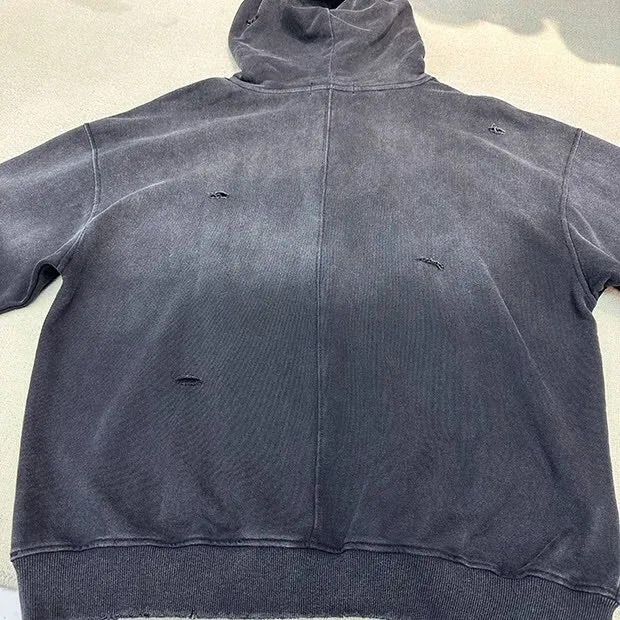 Vintage Gradient Wash Oversized Hoodie