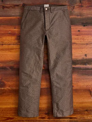 Wabash Stripe Moleskin Chino in Espresso Brown