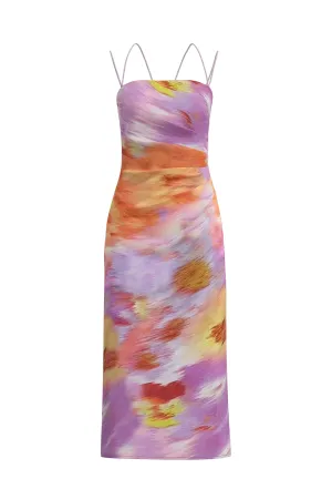 WATERCOLOUR PRINTS SLIP DRESS