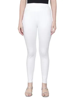 Womens Cotton Lycra Stretchable Plain/Solid Leggings Pants    (SIZE-L)