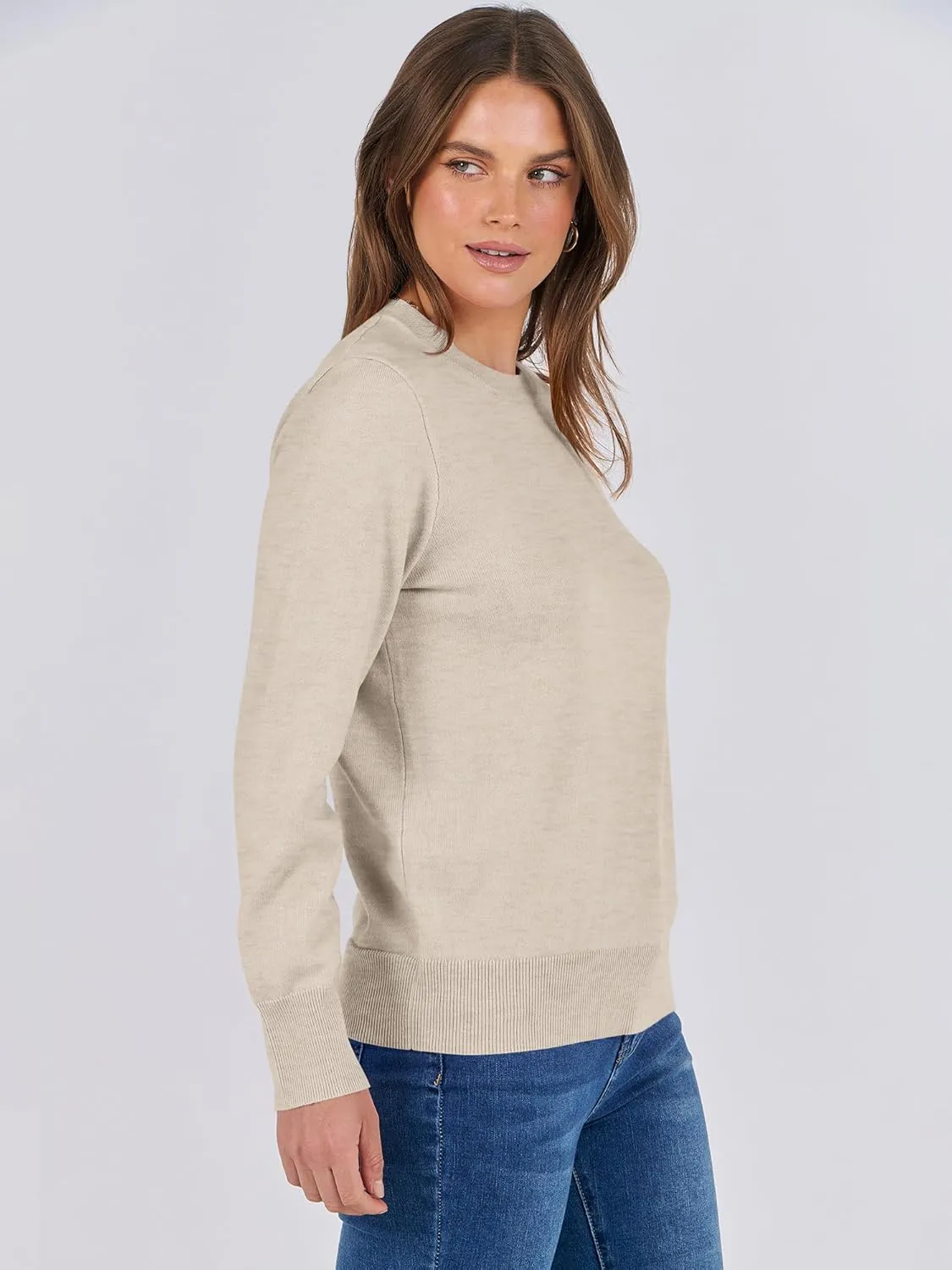 Women’s Long Sleeve Crewneck Soft Fall Pullover Sweater