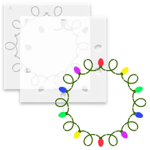 Wreath Lights Layering Stencil
