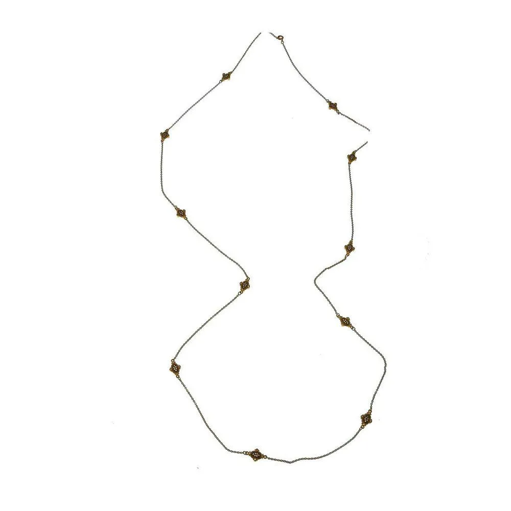 Yellow Gold Station Necklace