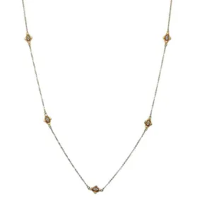 Yellow Gold Station Necklace