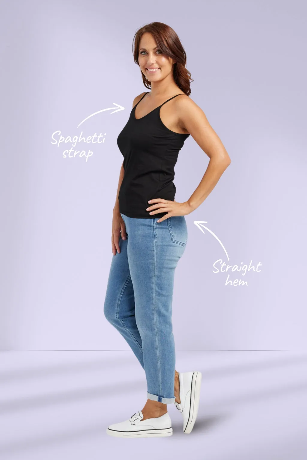 Zafina Tank Top Black