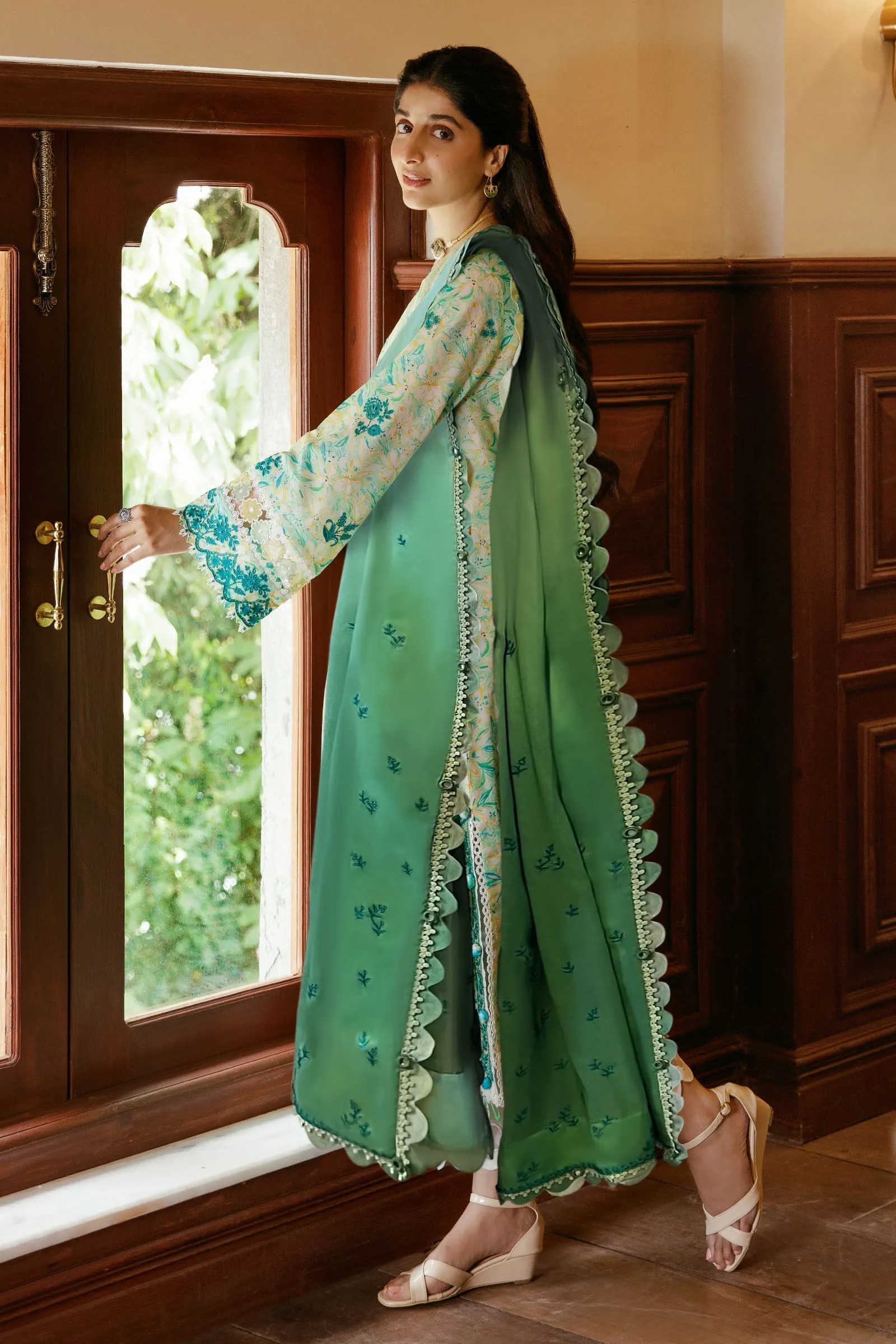 Zaha Festive Lawn Collection – SENA (ZF23-09)