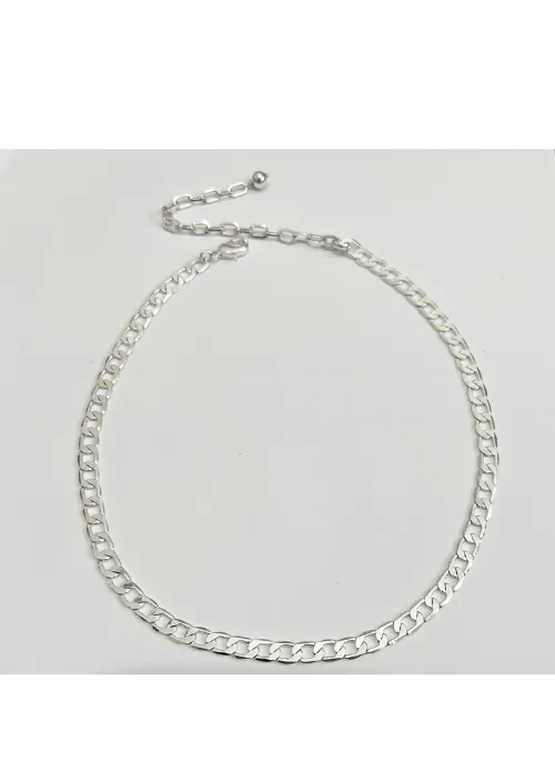 Zayn Curb Chain Necklace Silver