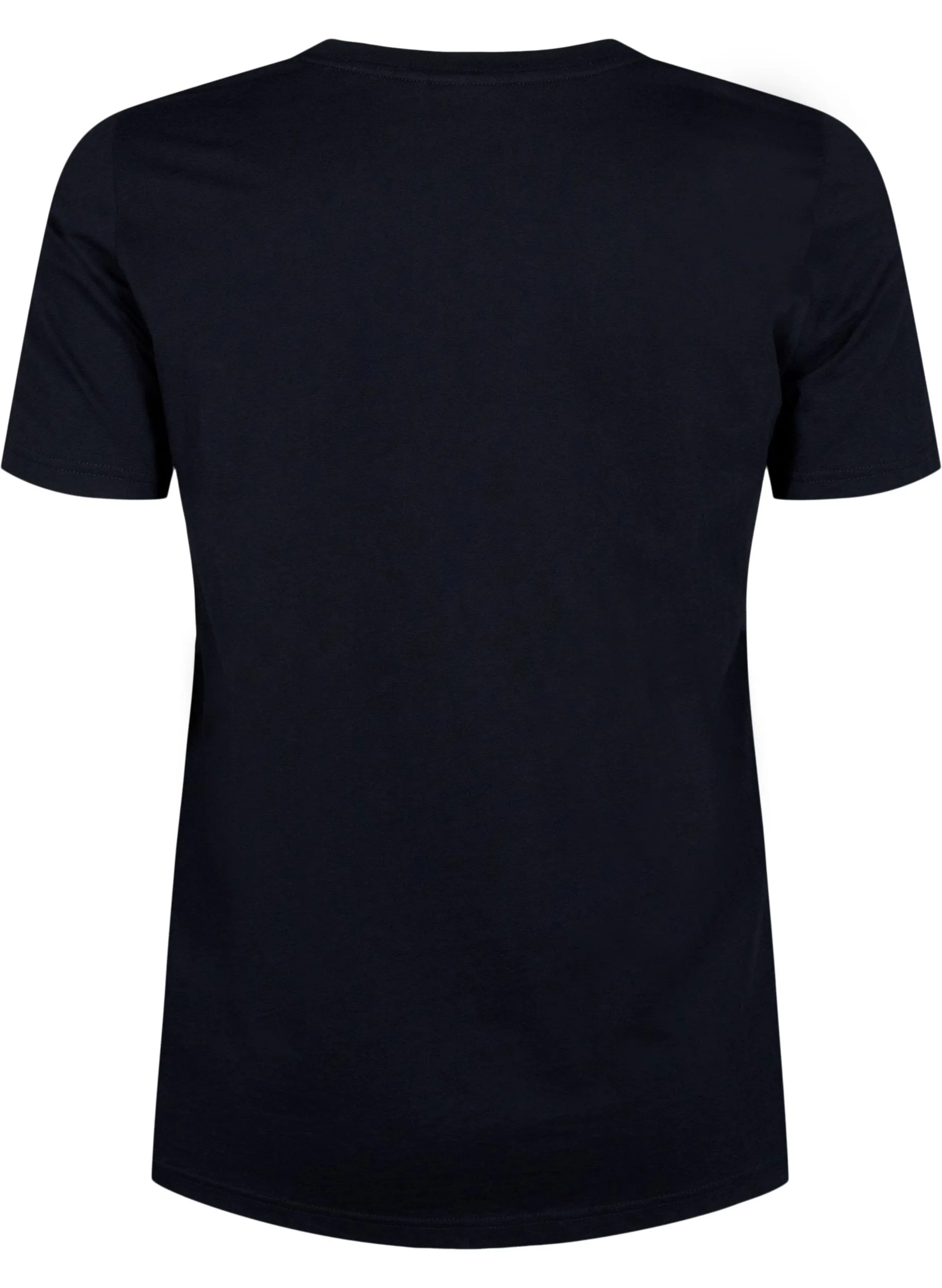 Zizzi Christmas Drinks T-Shirt in Black